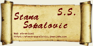 Stana Šopalović vizit kartica
